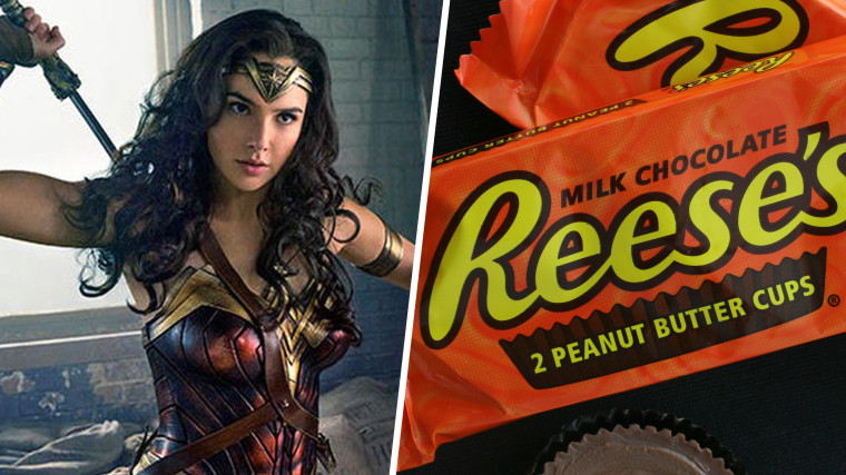 Gal Gadot as Wonder Woman / Reese's Peanut Butter Cups