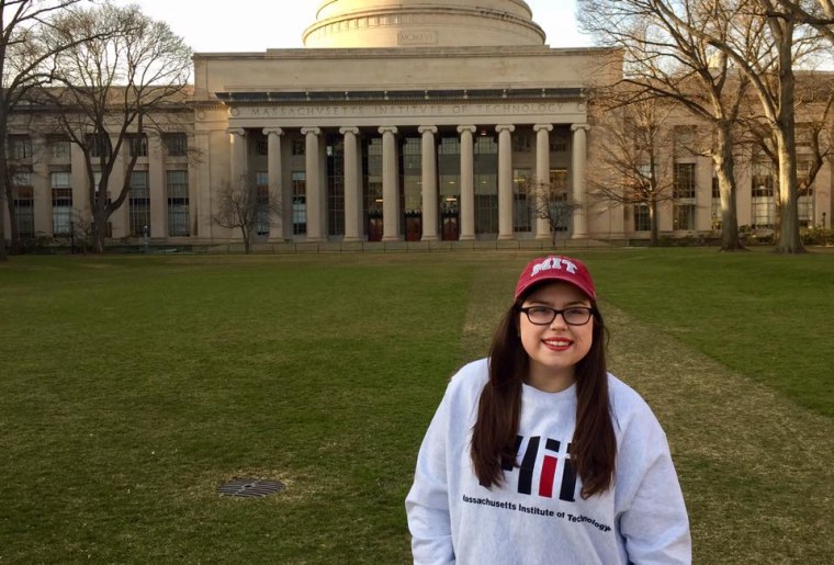 Blakely Hoffman, a Master's candidate at MIT in Boston, MA, and a former recipient of the Grace Hopper scholarship for Latina engineers.