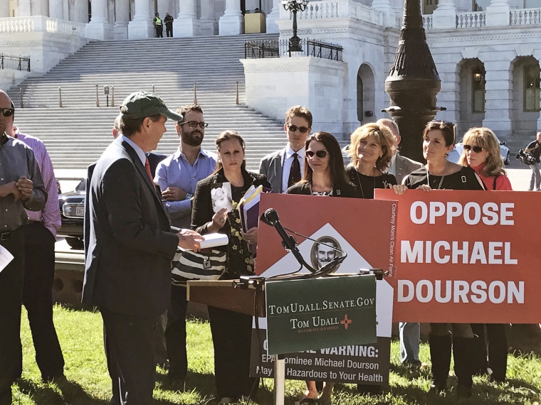 Image: U.S. Senators Tom Udall (D-N.M.) held a press conference to oppose confirming Michael Dourson to lead the Environmental Protection Agency
