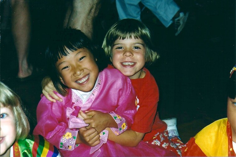 Marissa Brandt (left) says she and her sister Hannah (right) took figure skating lessons together as kids, but once Hannah decided to take on hockey instead, Marissa joined her.