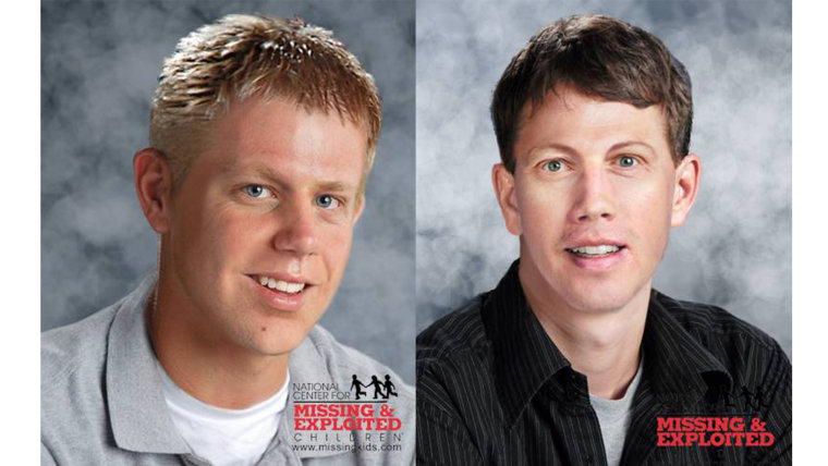 Age-progression photos show CJ, left, to be 28 and Billy, right, to be 26. Photos from 2011.