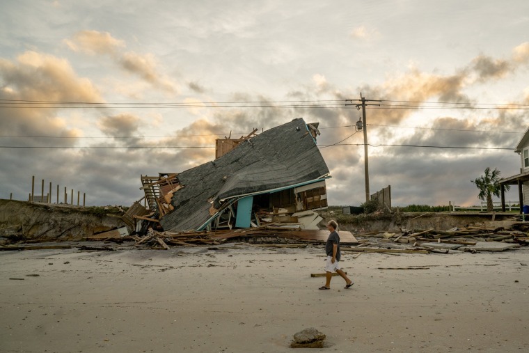 Image: A destroyed home following Hurricane Irma on Vilano Beach outside St. Augustine, Fla.