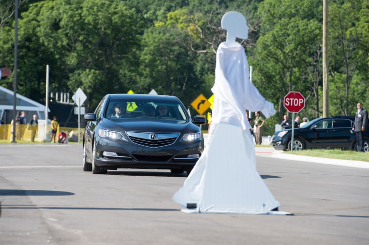 Dummies can be used to test pedestrian avoidance technology in automated vehicles.