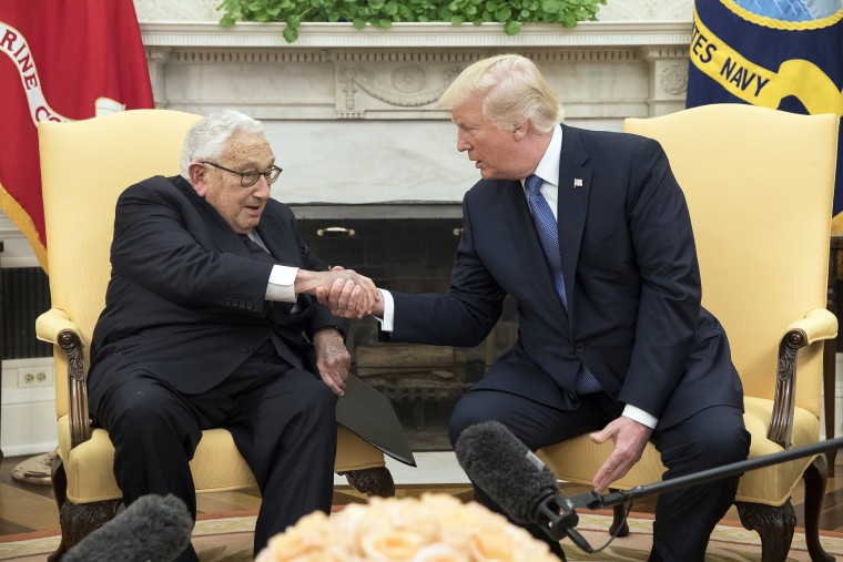 Image: US President Donald J. Trump hosts former Secretary of State Henry Kissinger