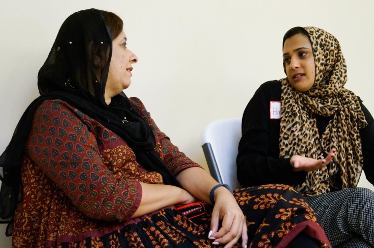 South Asian Network clients speaking during a community town hall.