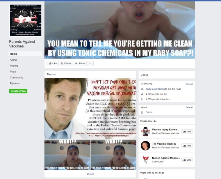 Anti-vaccine groups are getting more confrontational on social media. Many Facebook groups, such as this one, are outright saying they oppose all vaccination of children despite overwhelming scientific proof about the benefits of vaccination.