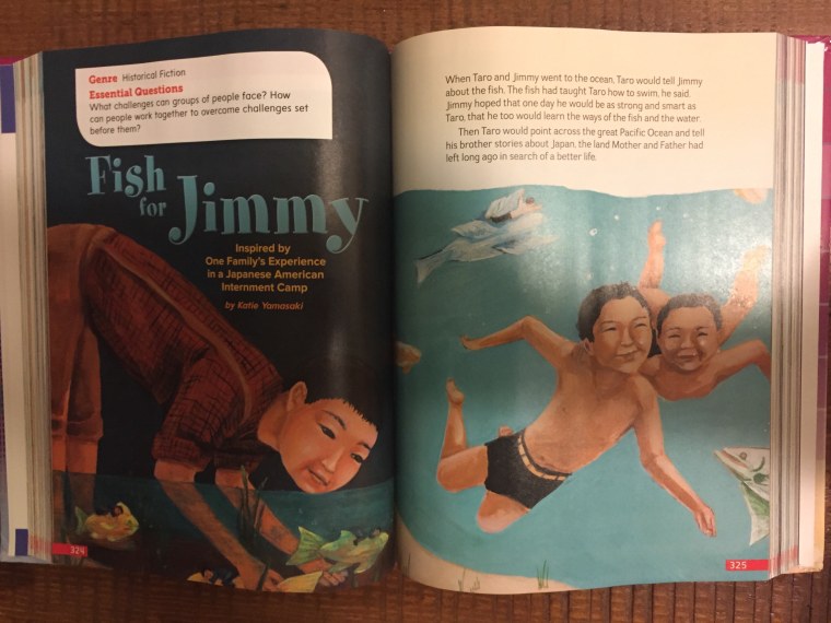 "Fish for Jimmy" by Katie Yamasaki in McGraw-Hill Education's SRA Open Court Reading, Grade 4 Student Anthology.