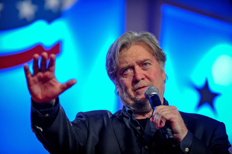 Image: Former White House Chief Strategist Bannon delivers remarks in Washington