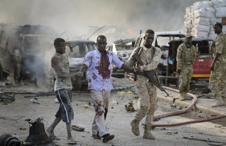 Image: Truck blast in Mogadishu, Somalia
