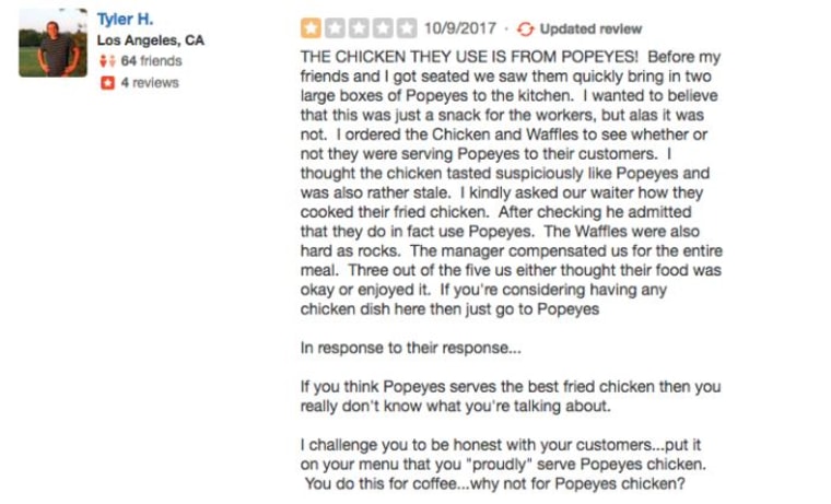 Restaurant Sells Popeyes Chicken As Own