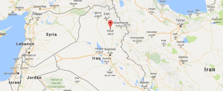 Image: Map showing Kirkuk, Iraq