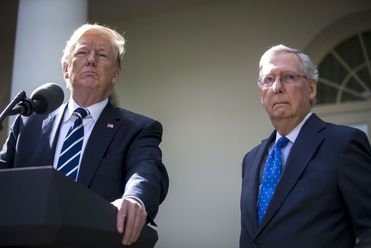 Image: President Trump And Senate Majority Leader McConnell Deliver Remarks After Meeting At The White House