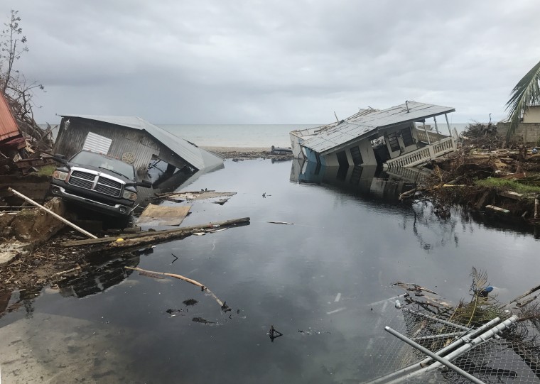 Image: Several homes collapsed in the coastal neighborhood of El Mani in Mayagüez.