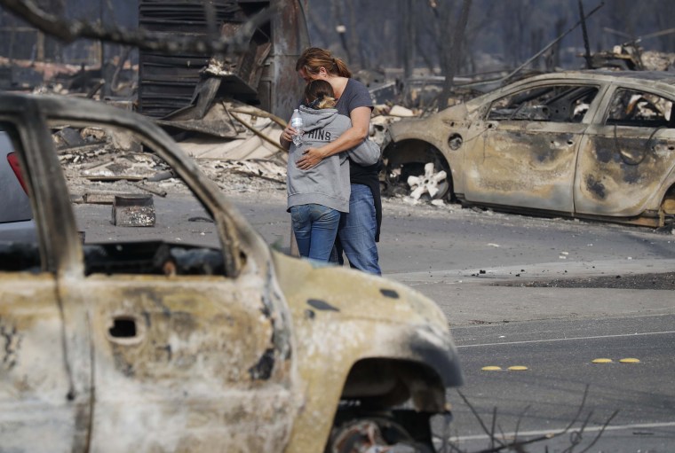 Image: Wildfires burn Northern California, leaving at least 15 people dead