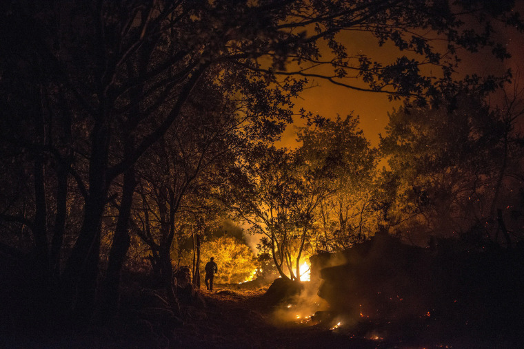 Image: Forest fires in northwestern Spain