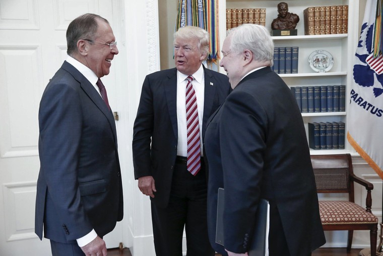 Image: Sergey Lavrov, Donald Trump, Sergey Kislyak