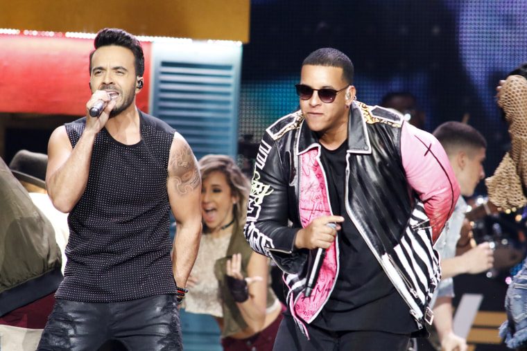 Image: Luis Fonsi, Daddy Yankee perform on stage at the Premios Billboard de la Musica Latina 2017 at the Watsco Center in the University of Miami, Coral Gables, Florida on April 27, 2017.