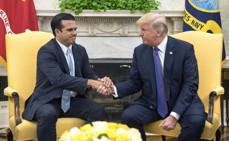 Image: President Trump meets with Governor Ricardo Rossello of Puerto Rico at the White House