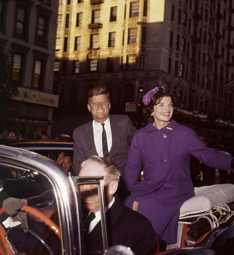 Image: U.S. Senator John F. Kennedy, with wife Jacqueline, campaign in New York City