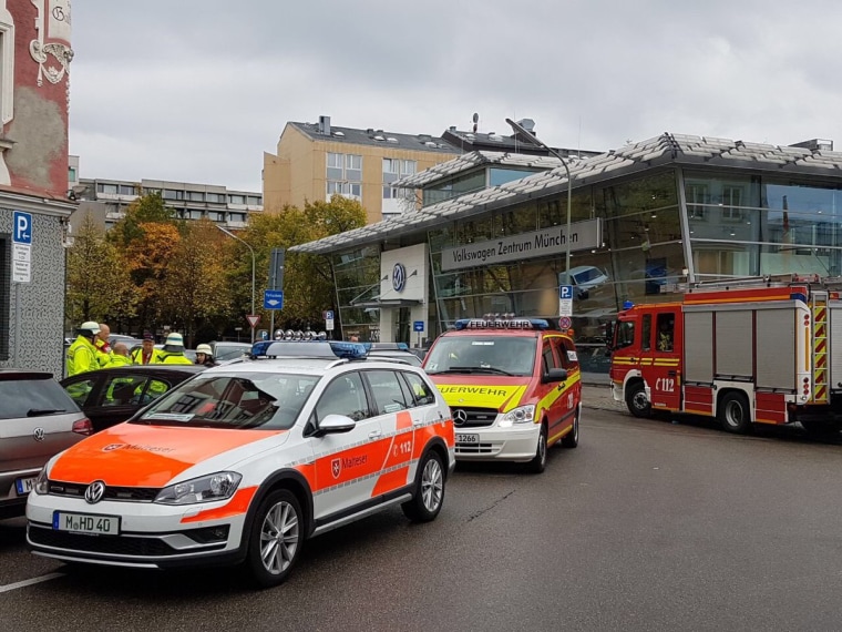 Image: Emergency Services respond to a knife attack in Munich