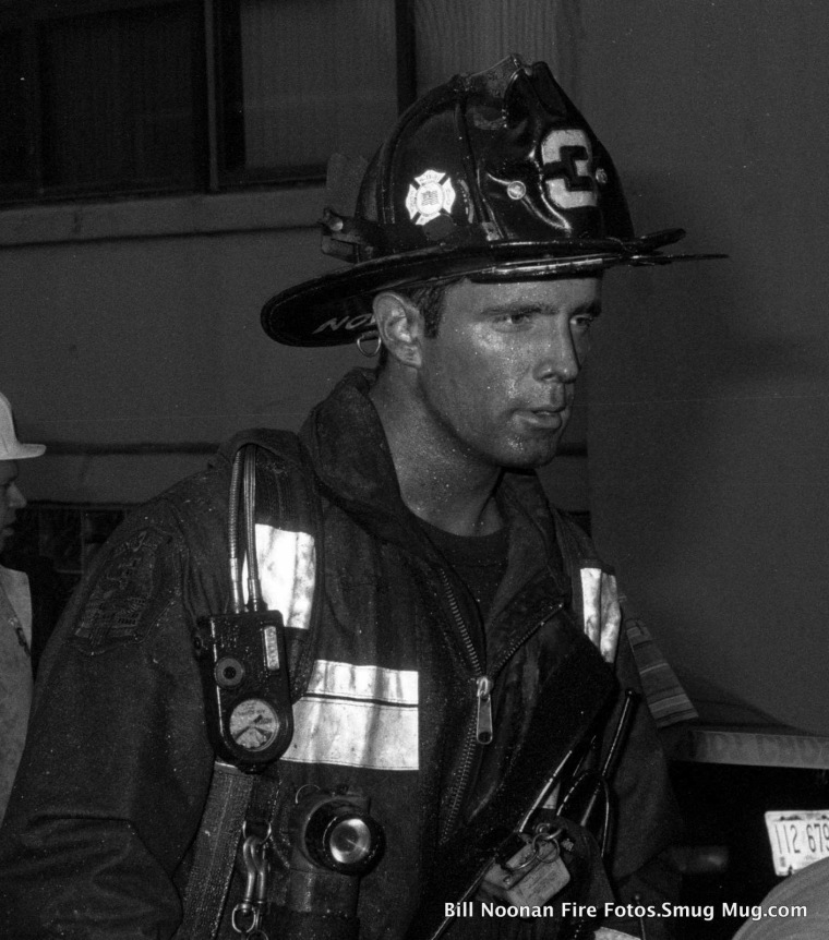 Boston firefighter Glenn Preston on the job.