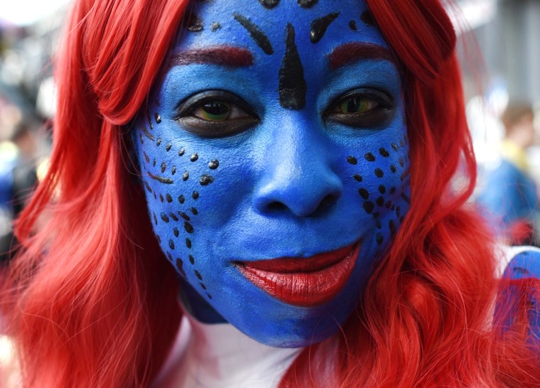 Image: A fan arrives at Comic Con