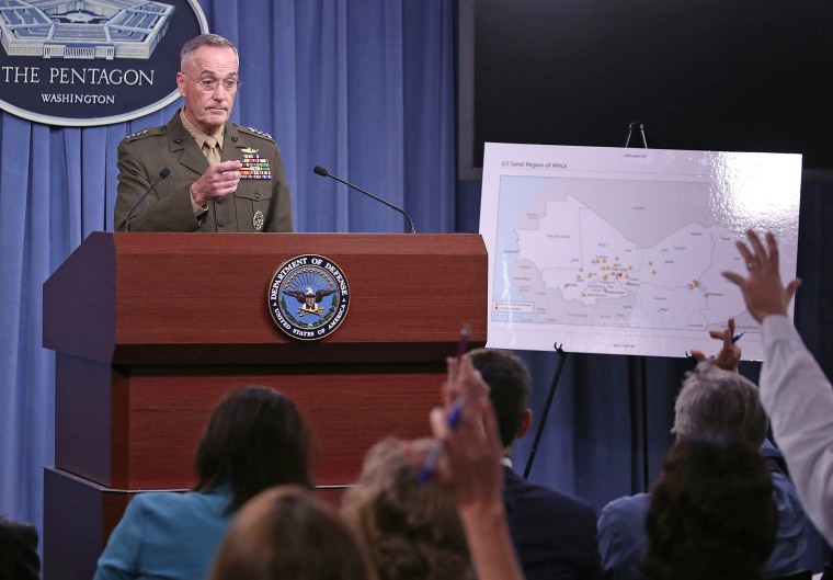 Image: Chairman Of The Joint Chiefs Of Staff Gen. Dunford Holds Briefing At Pentagon