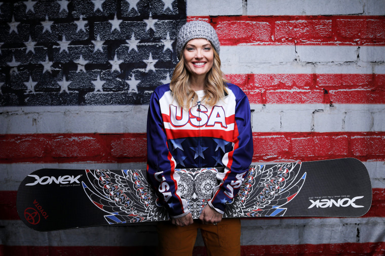 Image: Paralympic snowboarder Amy Purdy poses for a portrait at the U.S. Olympic Committee Media Summit in Park City, Utah
