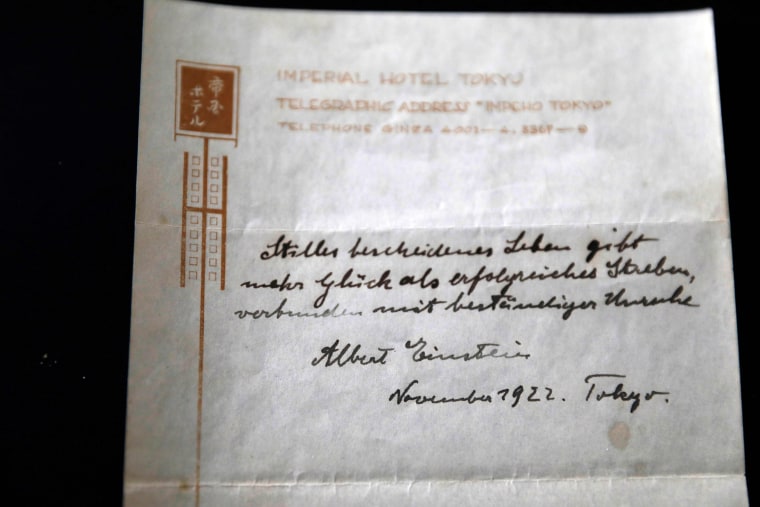 Image: Einstein Note