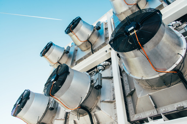 Image: The vents of a Climeworks plant in Hinwil, Switzerland