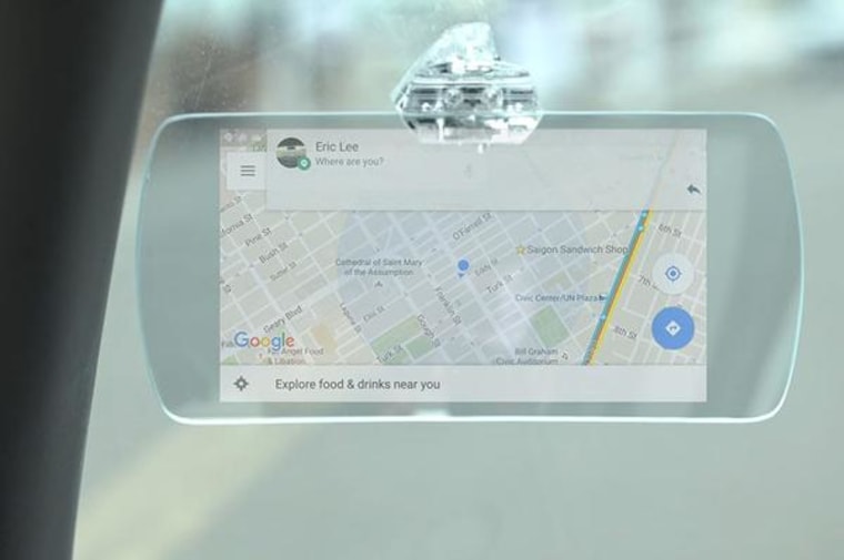 No nav? No problem. The Hudly Head-Up Display projects images onto a curved glass display on the windshield, mirroring what’s on your iPhone or Android phone.