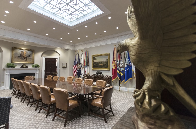 Image: The newly renovated Roosevelt Room of the White House