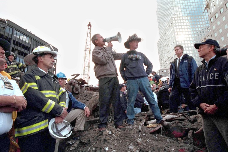 Image: Bush Speaks At Ground Zero