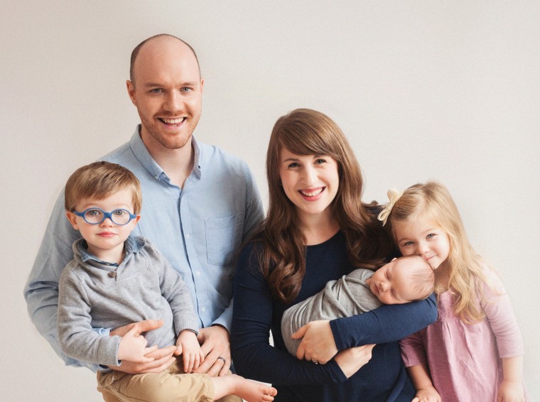 Tim and Michelle Saffeels have had three children, Nora, 4, Toby, 2 and Lewis, 1, since their first son, Ezra, died in 2012.