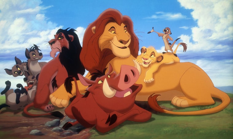 THE LION KING, Banzai, Ed, Shenzi, Scar, Pumbaa, Mufasa, Simba, Timon, 1994