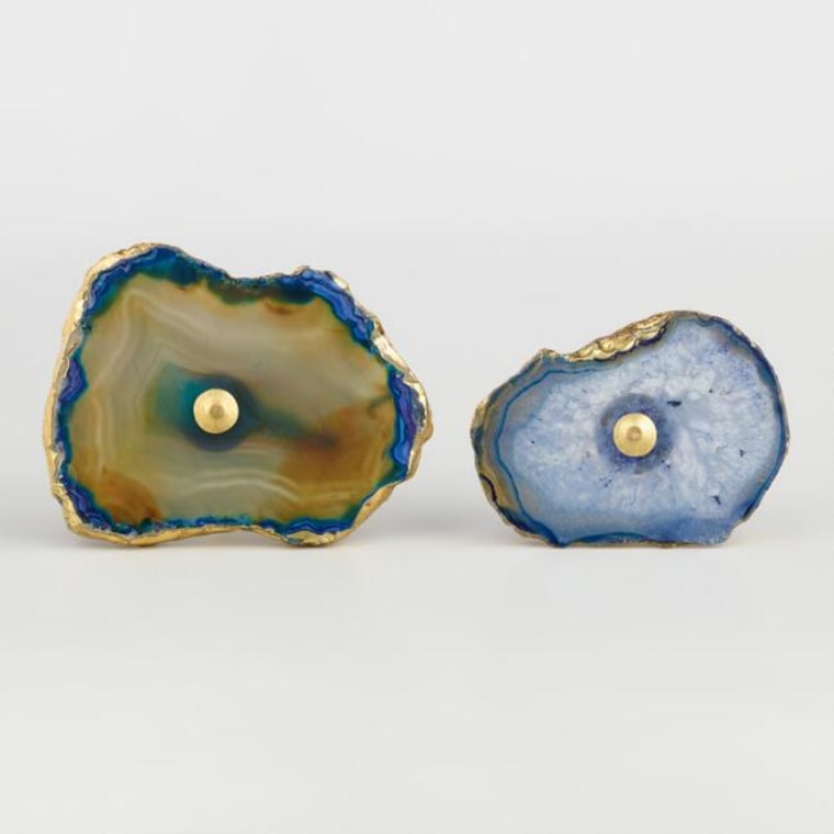 Blue agate knobs