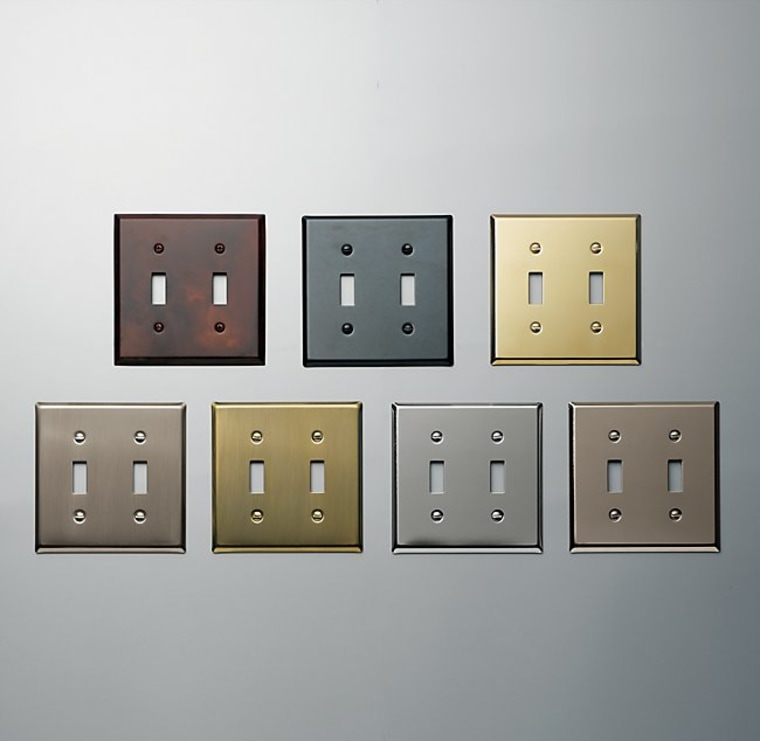 Brass Switch Identifier Name Tags for Switchplate