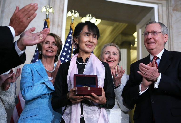 Image: Aung San Suu Kyi Receives Congressional Gold Medal At Ceremony On Capitol Hill