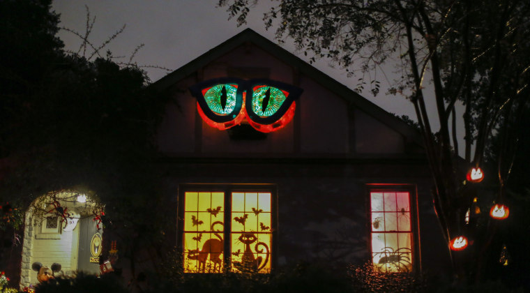 Image: A house is decorated for Halloween in Avondale Estates, Georgia on Oct. 28.