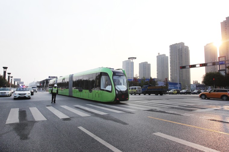Autonomous-Rail Train On Test Run In Zhuzhou