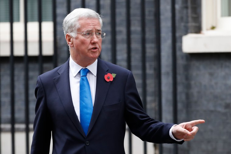 Image: Britain's Defense Secretary Michael Fallon