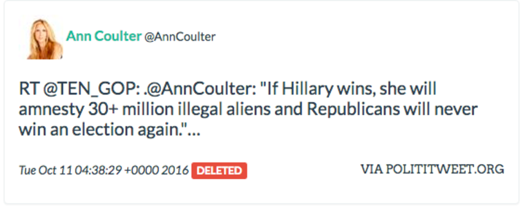 Ann Coulter retweet Russian troll