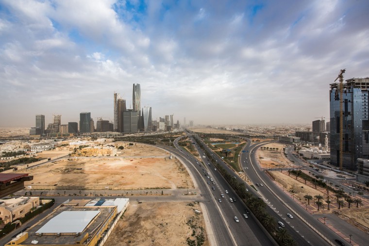 Panoramic Night City Shot of Riyadh Showing Skyline Landmarks, Office and  Residential Buildings in South Arabia. Generative AI Technology. 24676518  Stock Photo at Vecteezy