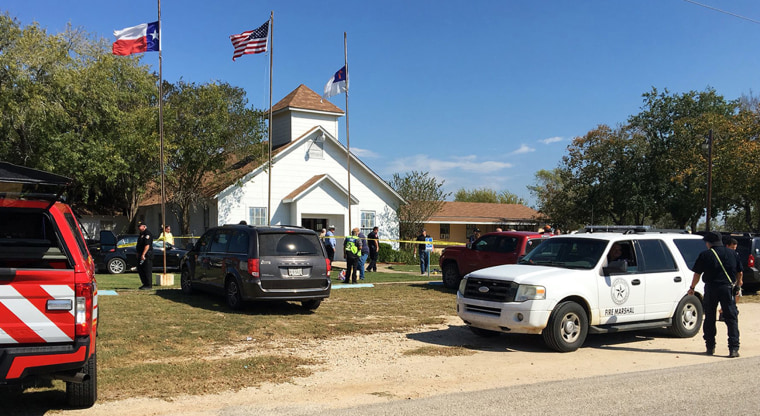 Image: Texas church shooting scene