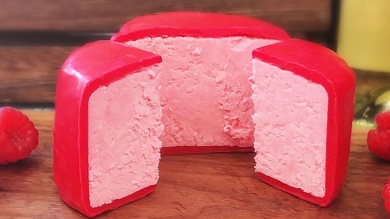 Pink cheese