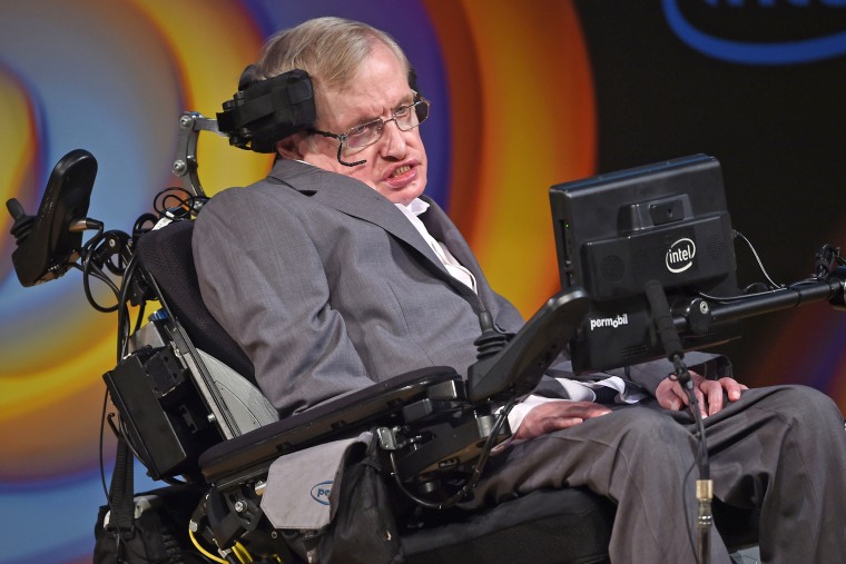 Image: Stephen Hawking speaks about his life and work at a public symposium