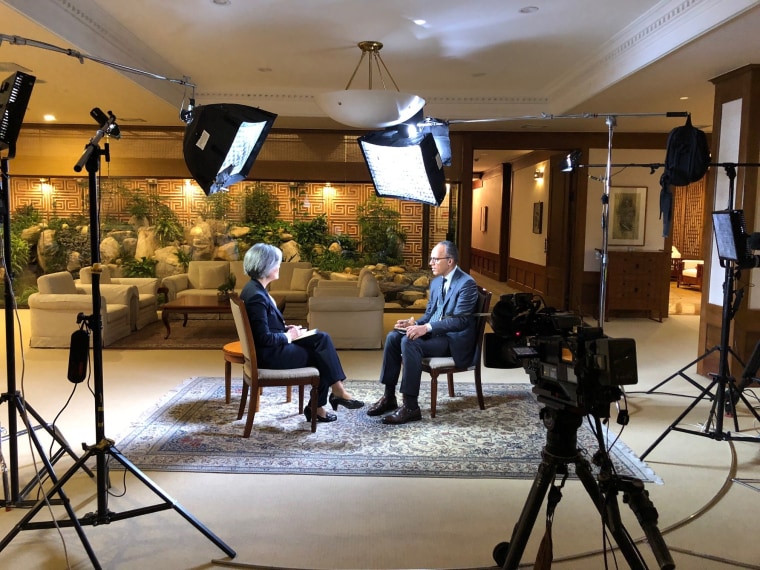 Image: Kang Kyung-wha and Lester Holt