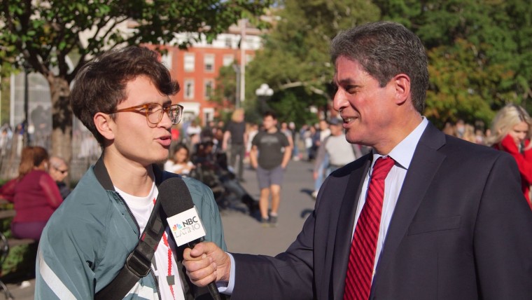 NBC Latino's Raul Reyes interviews people near NYU about the term "Latinx."