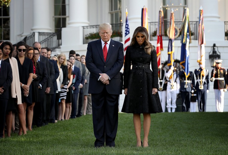 Image: President Trump And Melania Trump Lead Moment Of Silence For 9/11 Victims