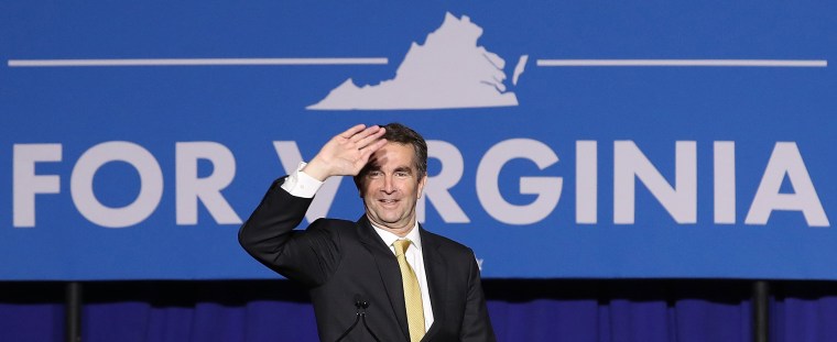 Image: Virginia Gubernatorial Candidate Ralph Northam Holds Election Night Gathering In Fairfax, Virginia